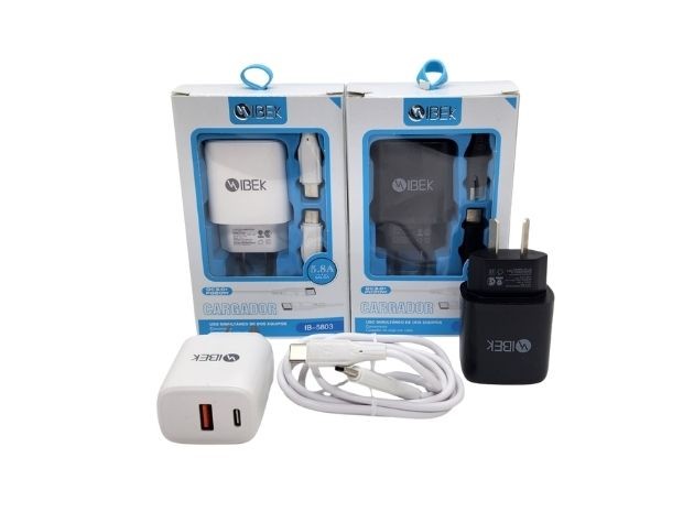 &u++ CARGADOR CELULAR TIPO C 5,8A DESMONTABLE IBEK IB5803        